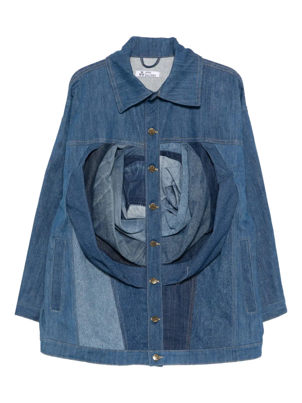 Anni Salonen  rose-detail button-fastening jacket