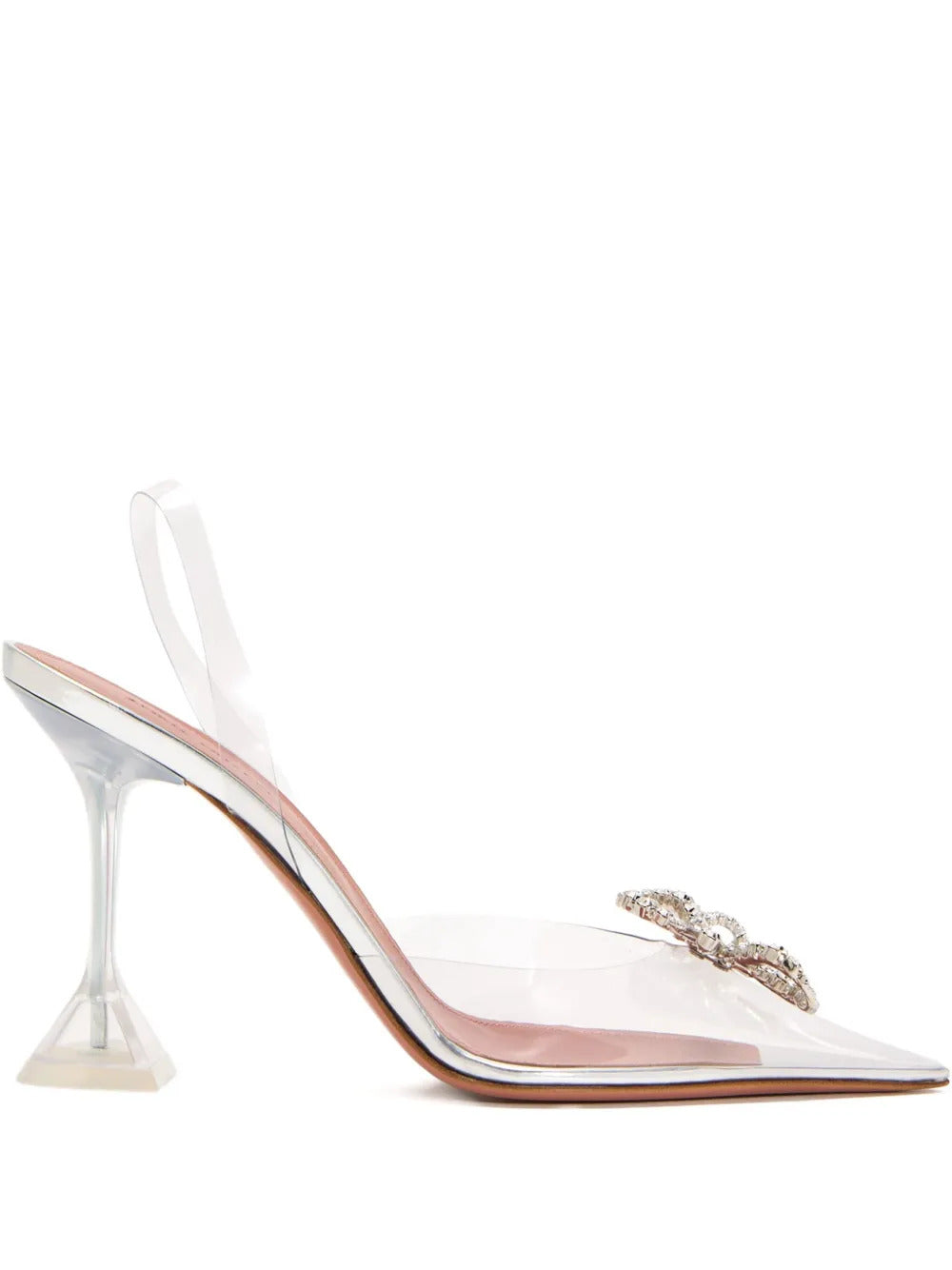 Amina Muaddi  95mm Rosie crystal-bow slingback pumps