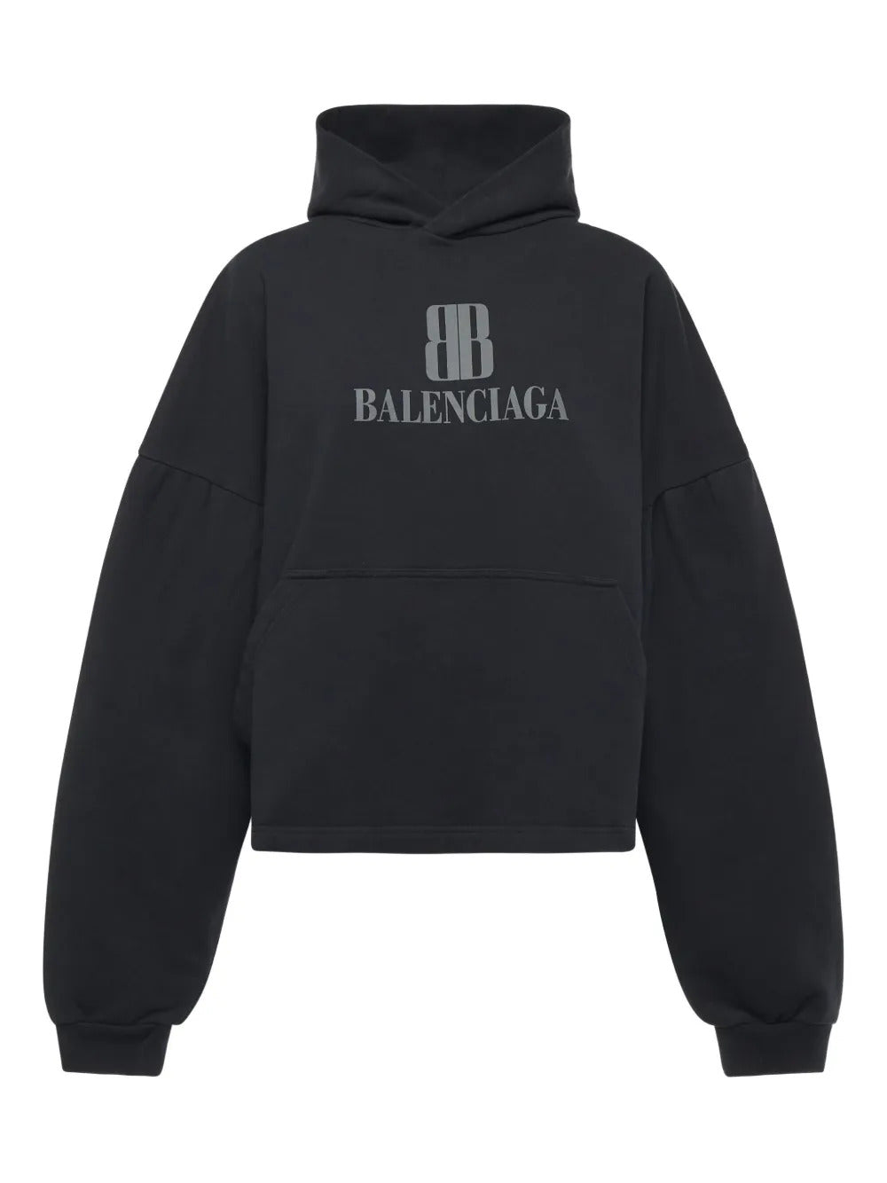 Balenciaga  logo-plaque cotton hoodie