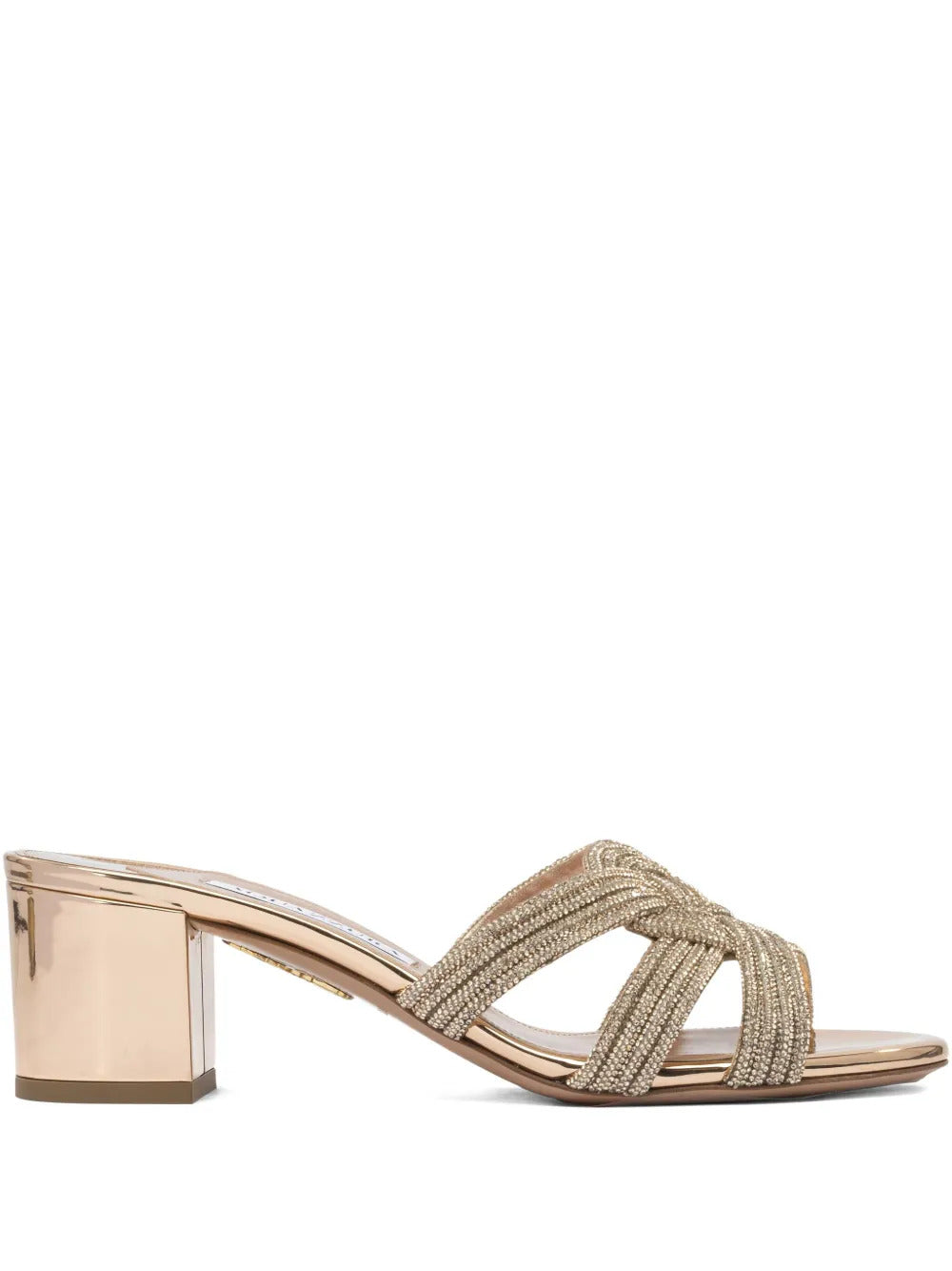 Aquazzura  Felix crystal-embellished block-heel sandals