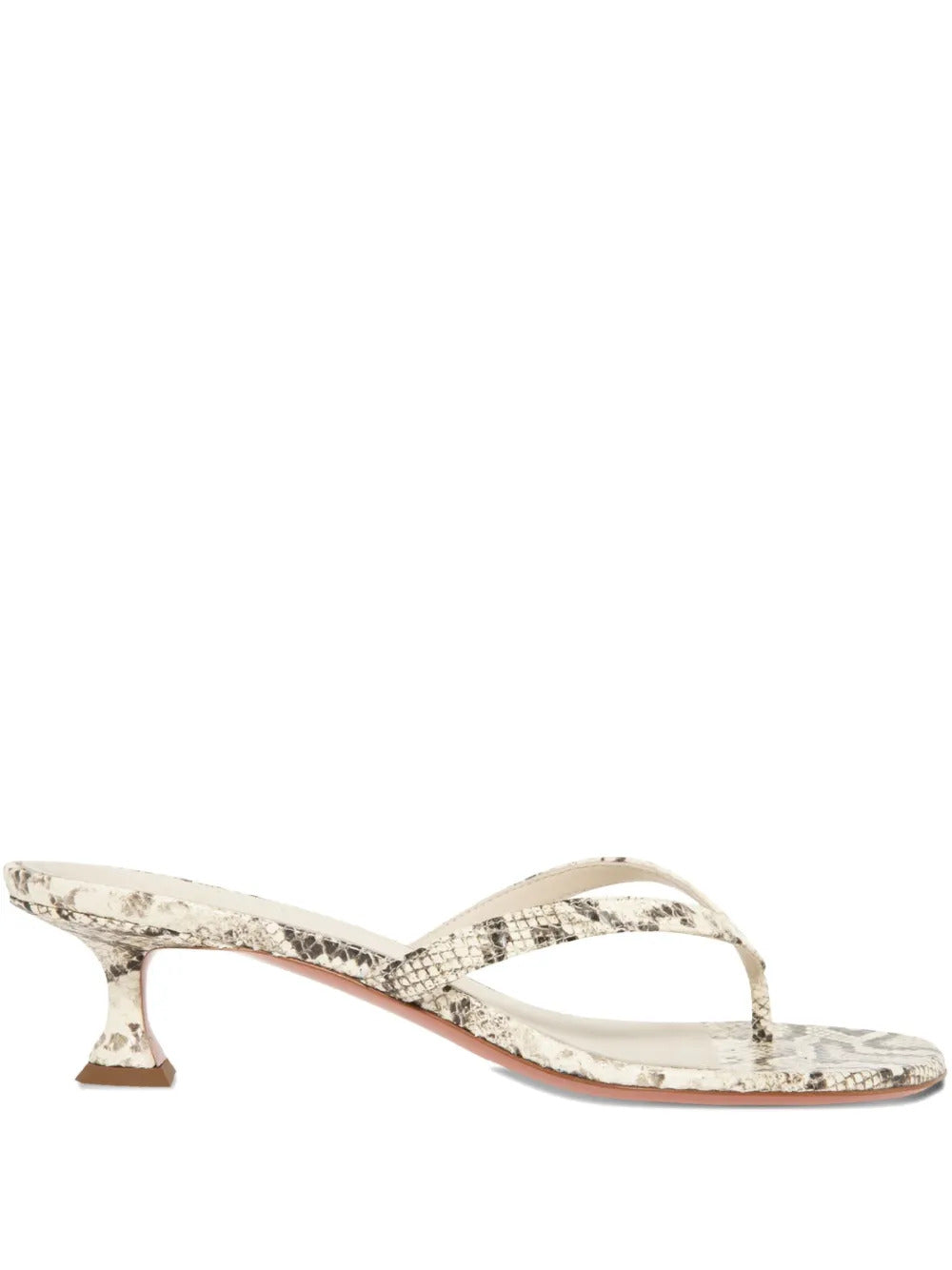 Amina Muaddi  45mm Juliette Thong snakeskin sandals