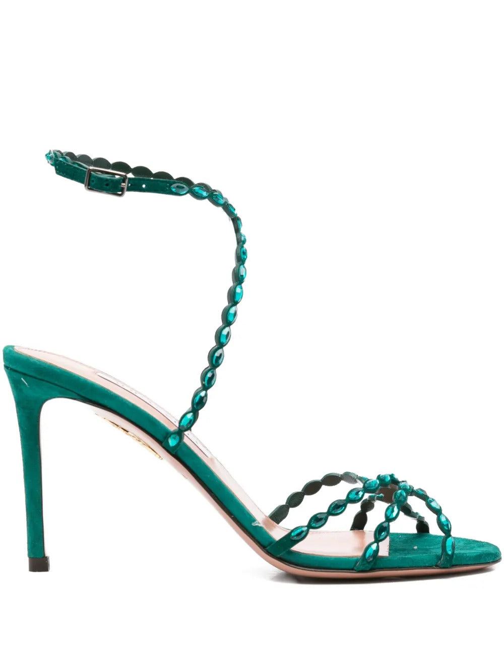 Aquazzura  90mm Love Struck embellished stiletto sandals