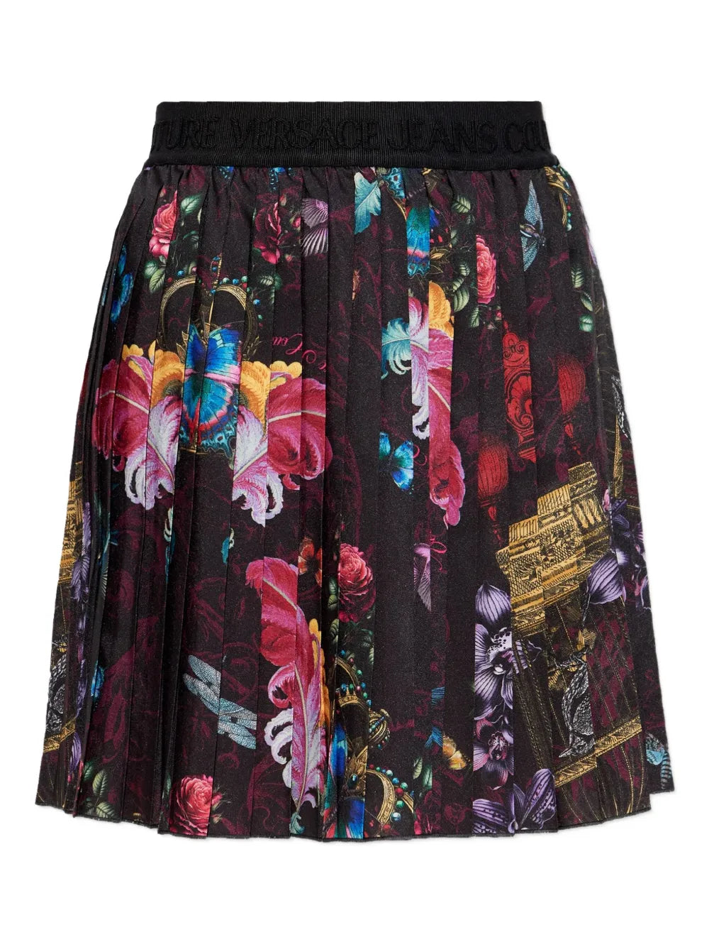 Versace Jeans Couture  floral-print pleated skirt