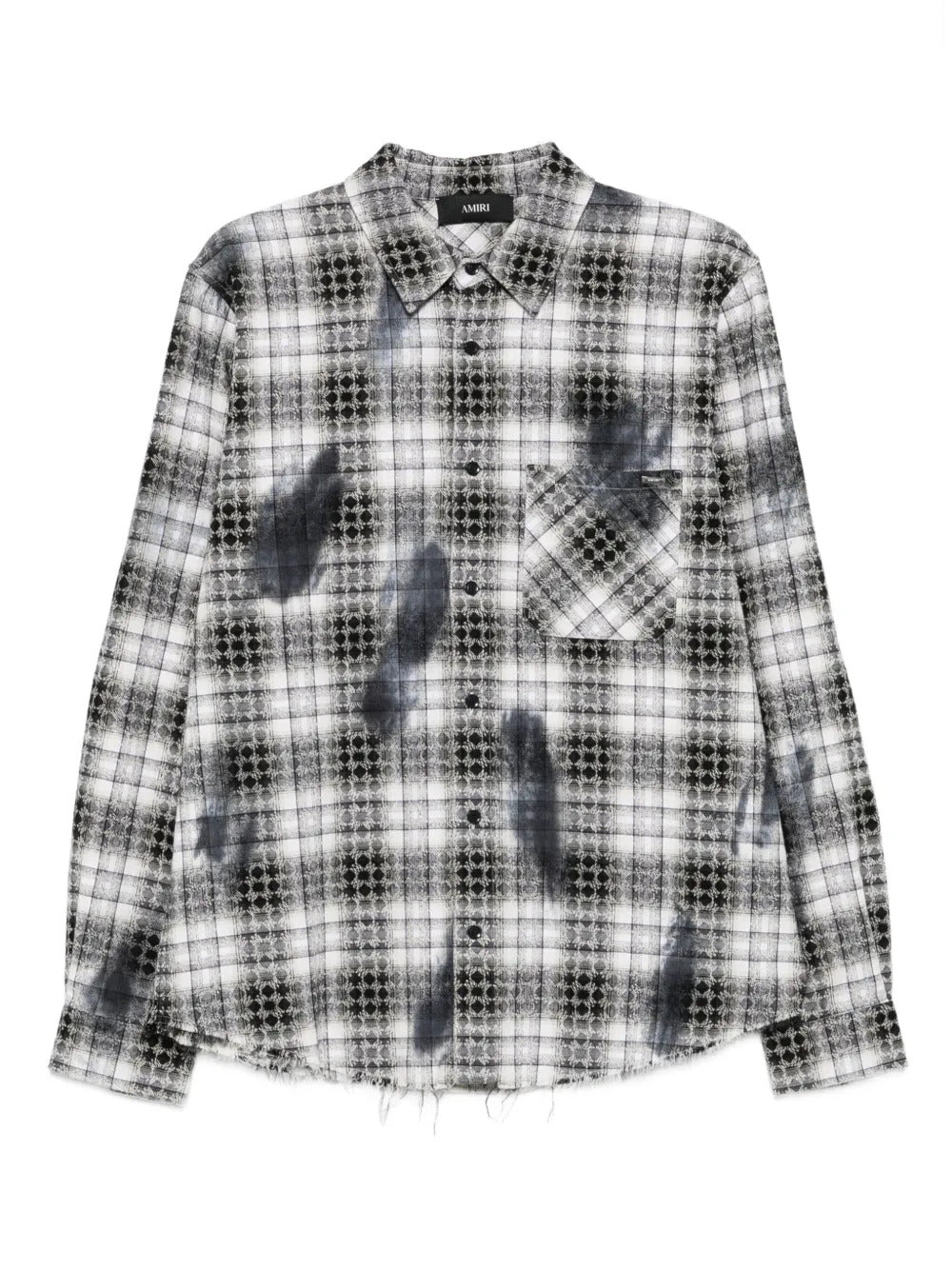 AMIRI  checked frayed shirt