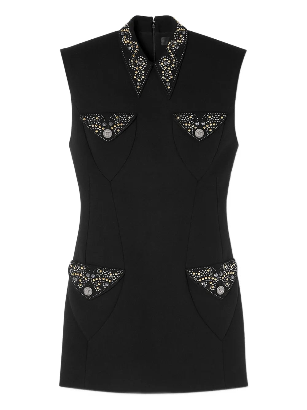 Versace  embellished wool mini dress