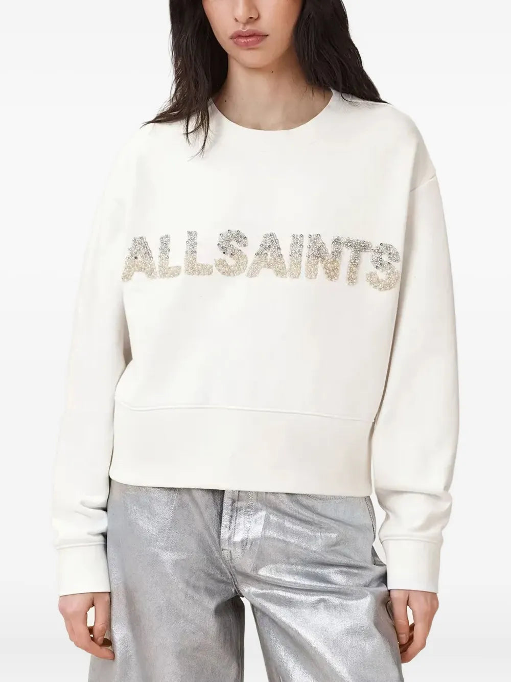 AllSaints  Separo embellished-logo sweatshirt
