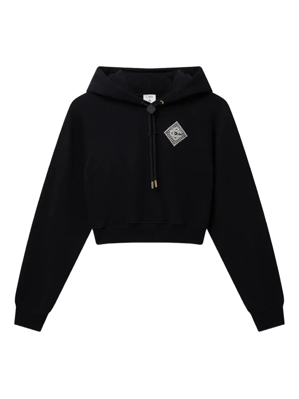 Casablanca  diamond patch hooded sweatshirt