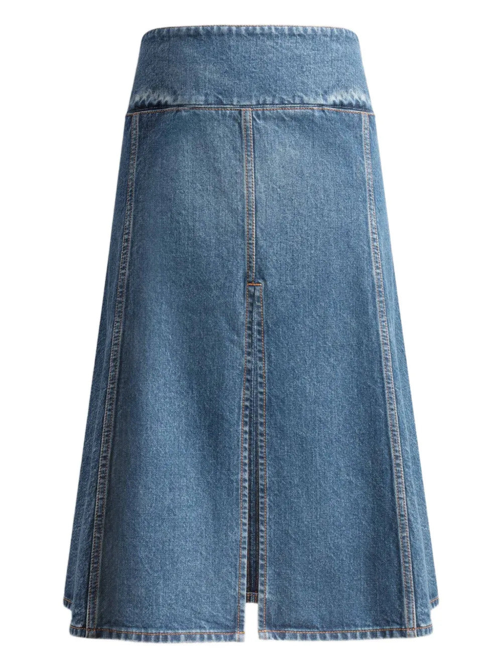 Alaïa panelled denim midi skirt