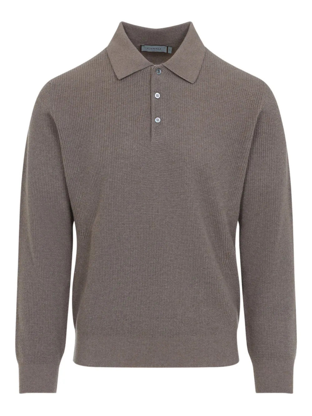 Canali  waffle-knit polo shirt