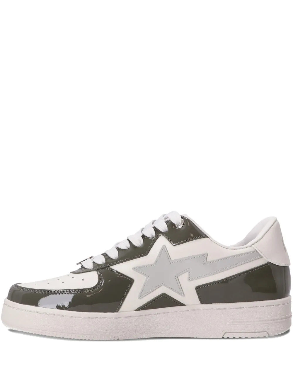 A BATHING APE®  STA logo-patch leather sneakers