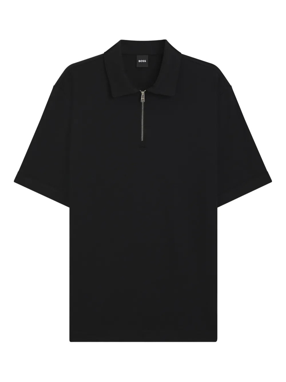 BOSS zip-neck polo shirt