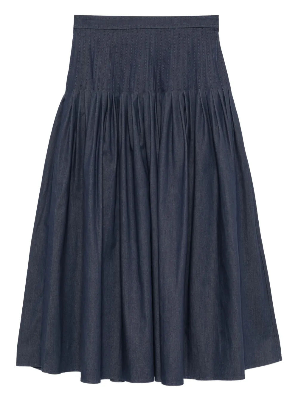 Carolina Herrera  pleated denim skirt