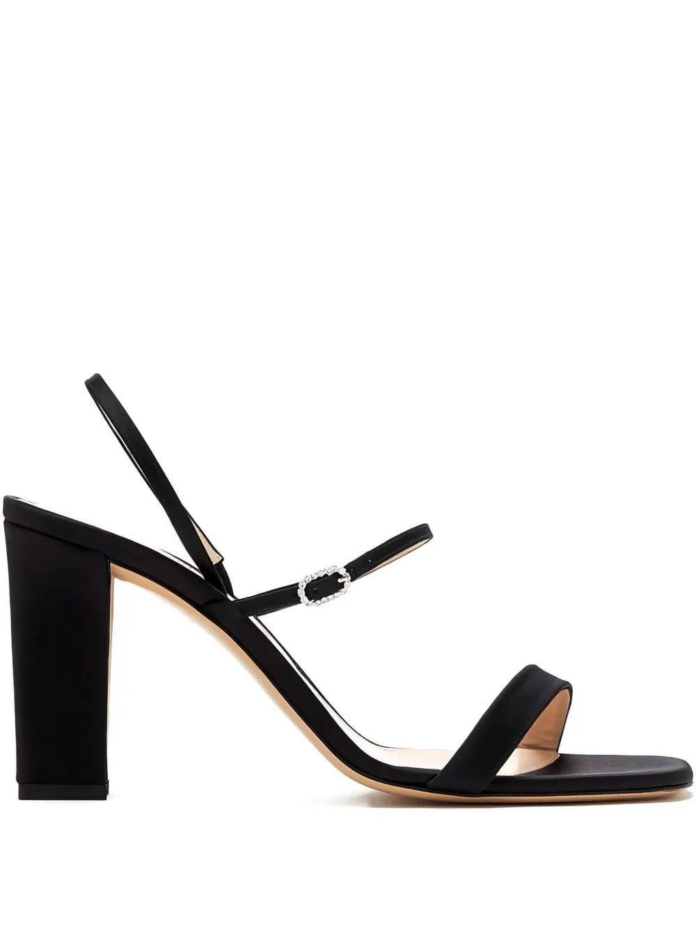Andrea Wazen  85mm Hally Block crystal-buckle sandals