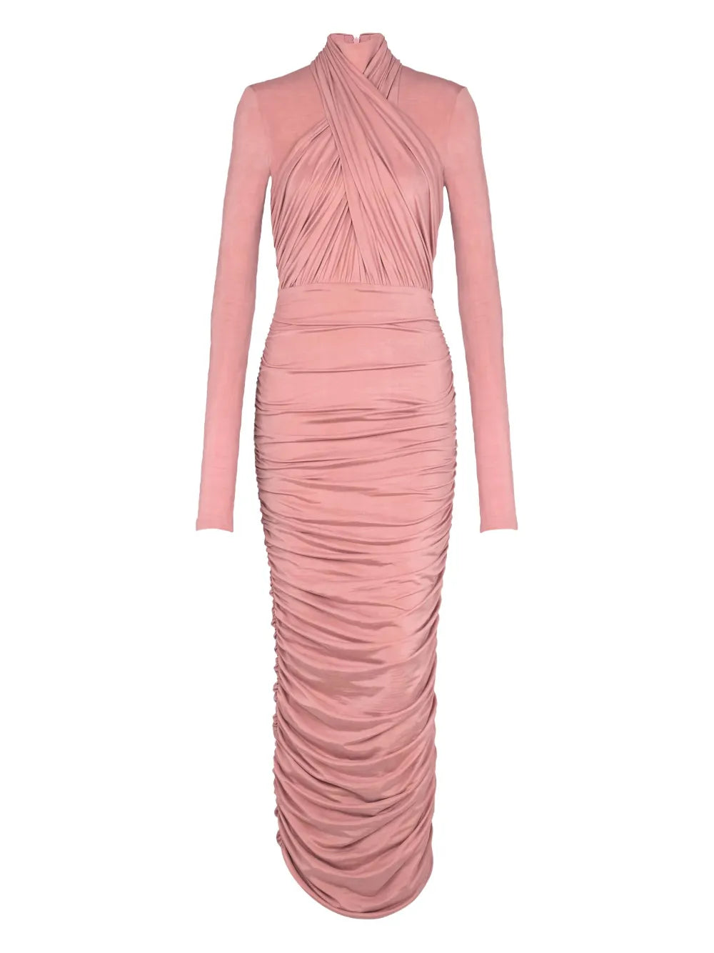 Balmain  cross-neck pleated midi dress