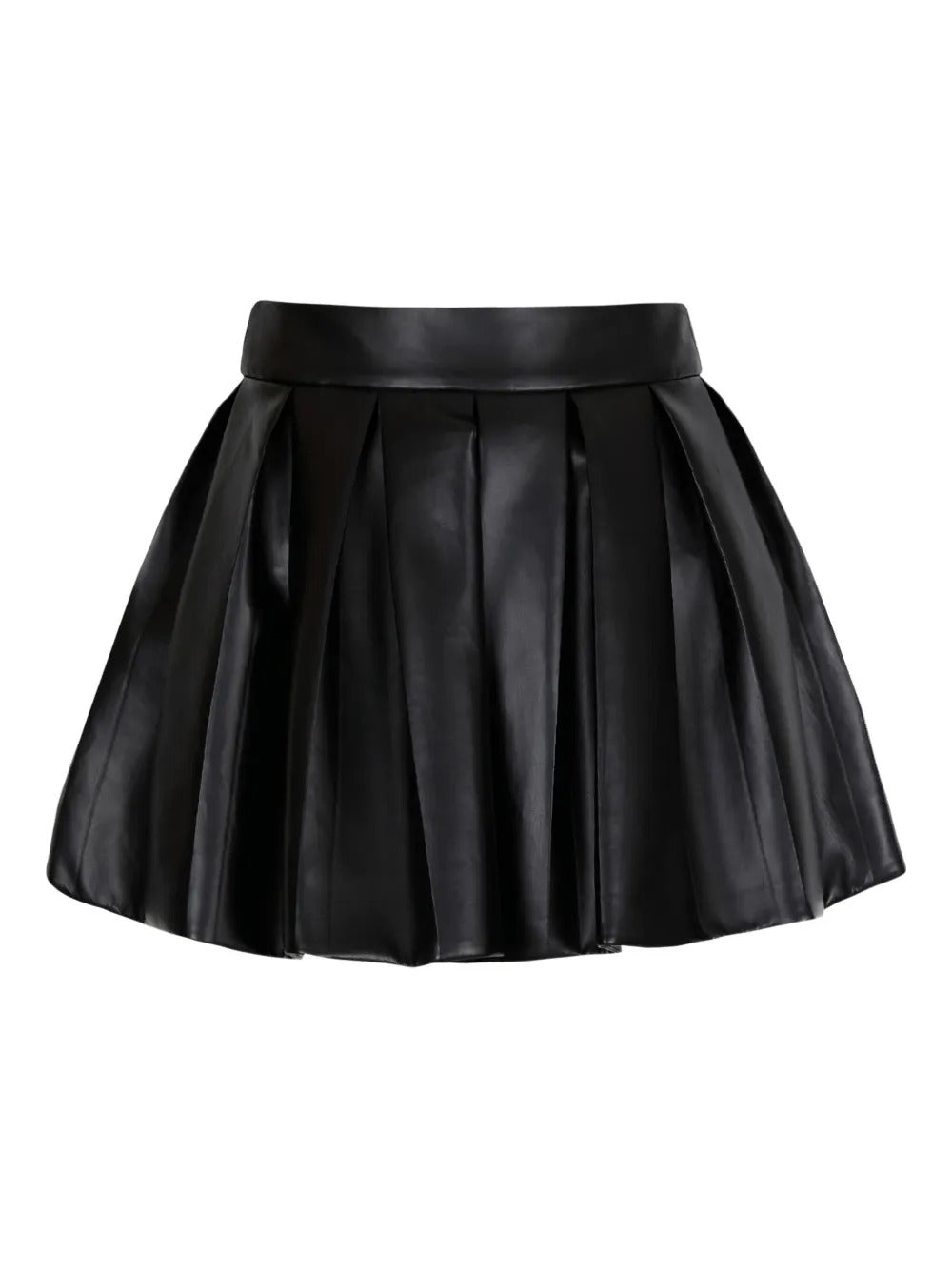 Balmain  pleated faux-leather mini skirt