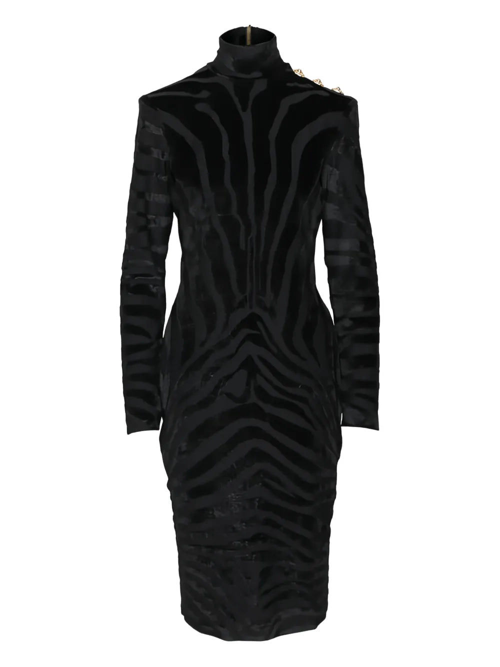 Balmain  zebra-pattern midi dress