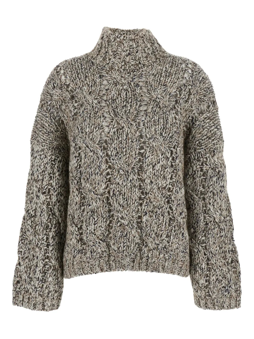 Brunello Cucinelli  cable-knit high-neck sweater
