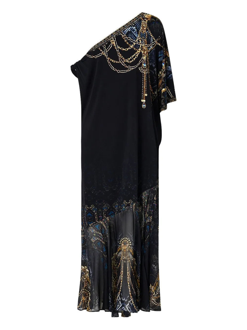 Camilla  twisted one-shoulder midi dress