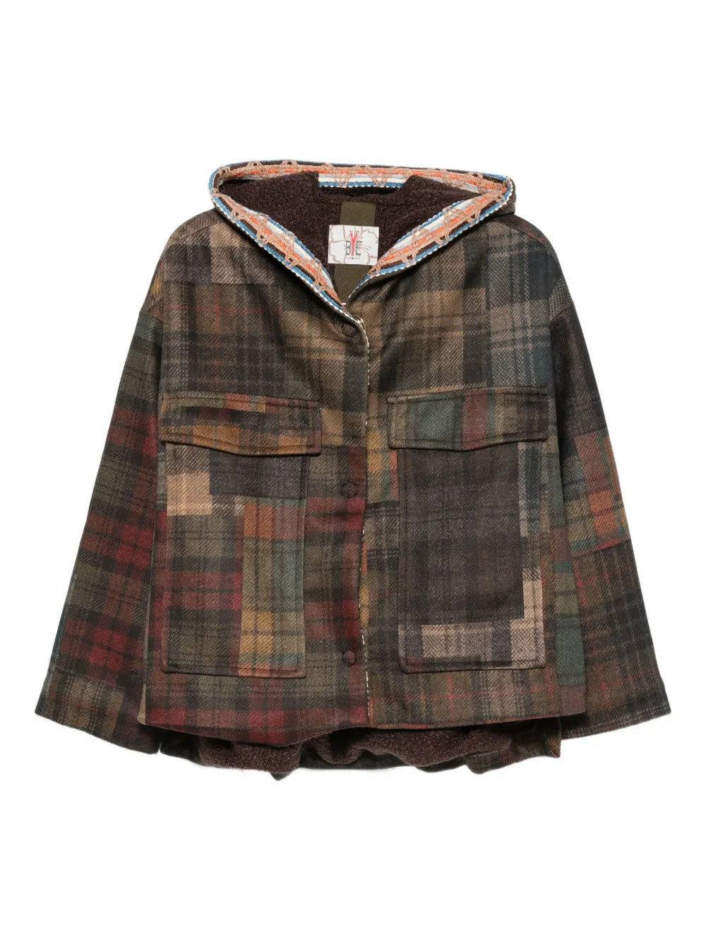 Bye  patchwork hooded jacket