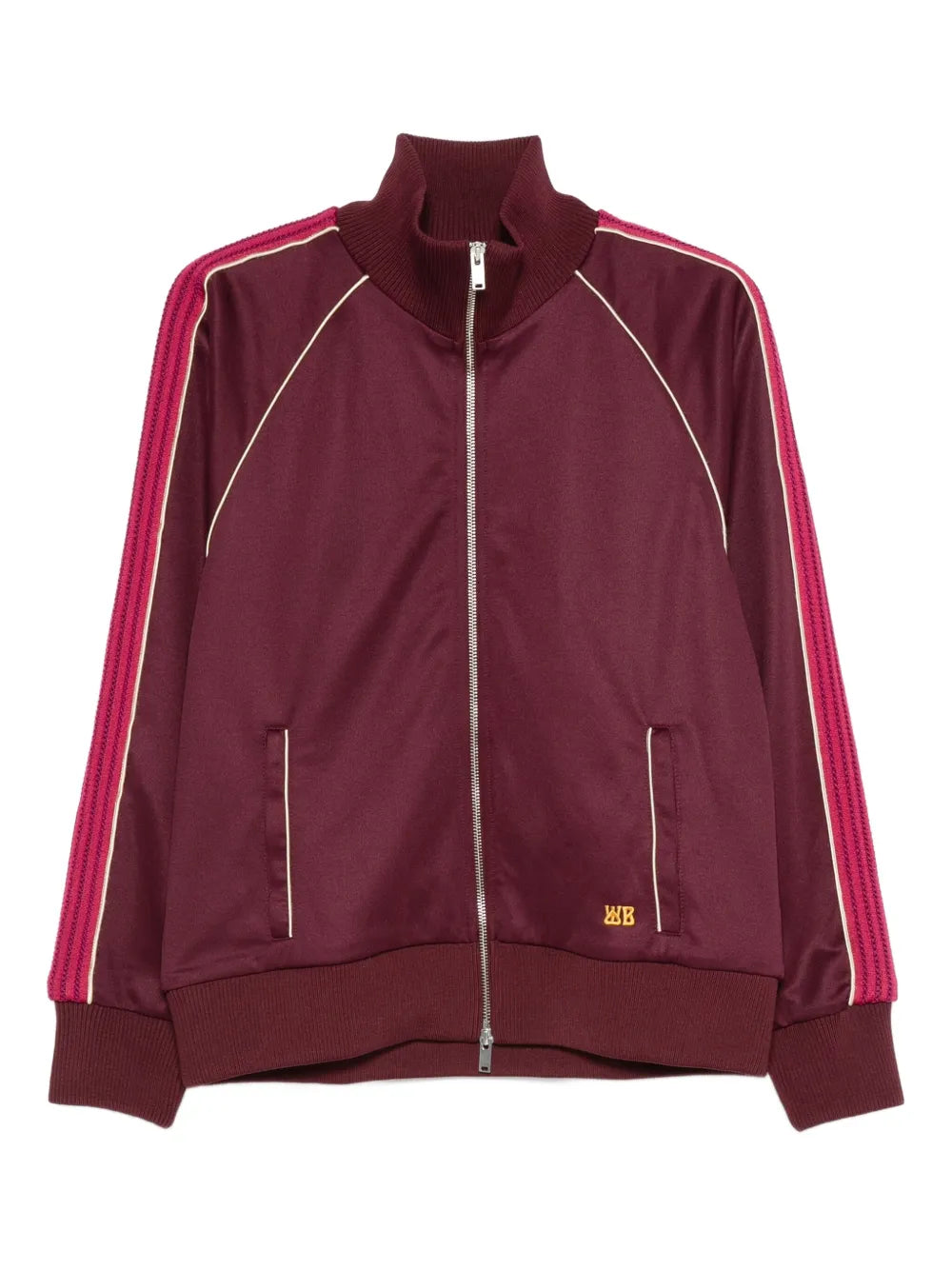 Wales Bonner  striped-panel zip-up track sweatshirt