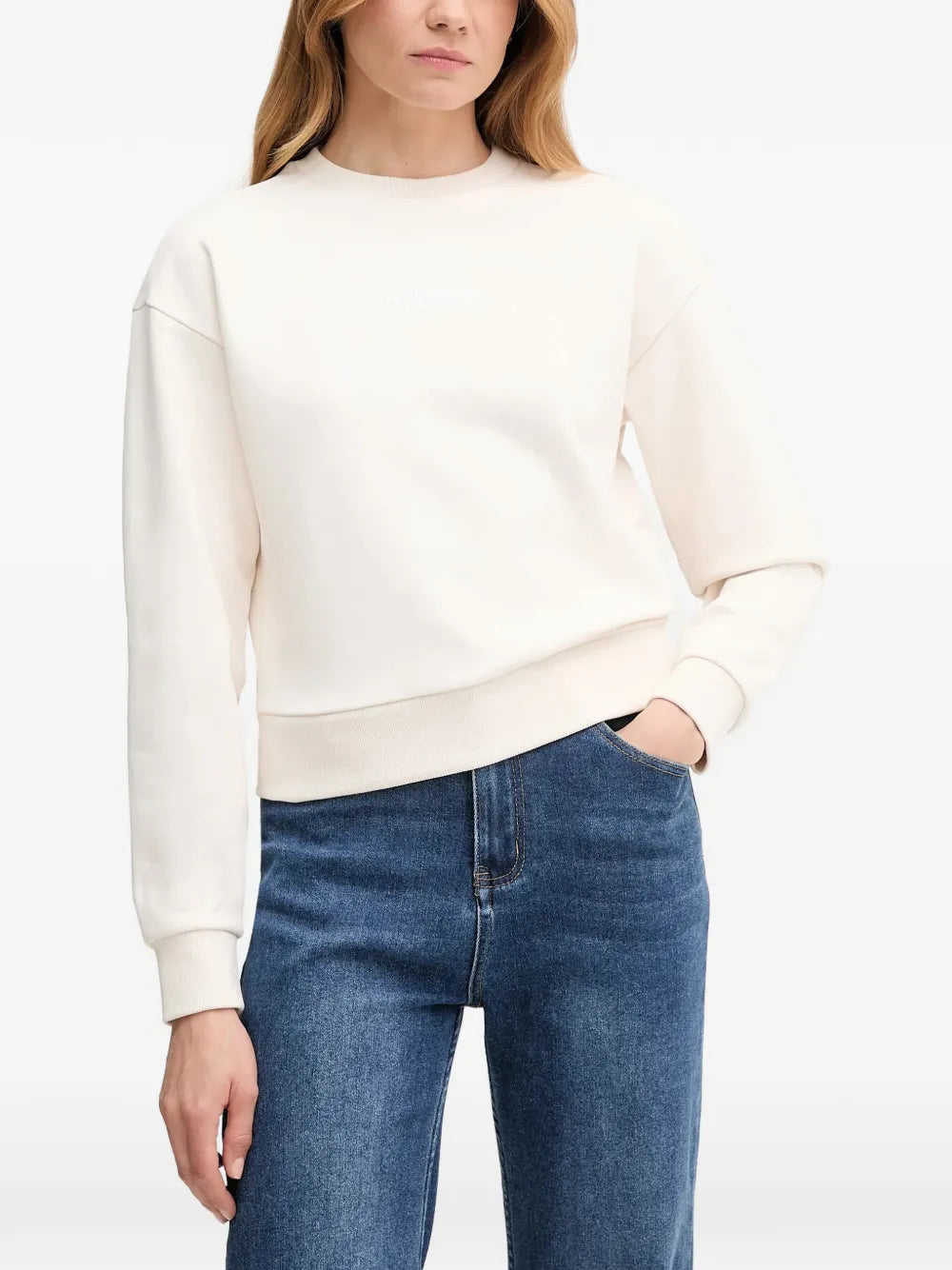 Armani Exchange  ribbed cuffs sweatshirt
