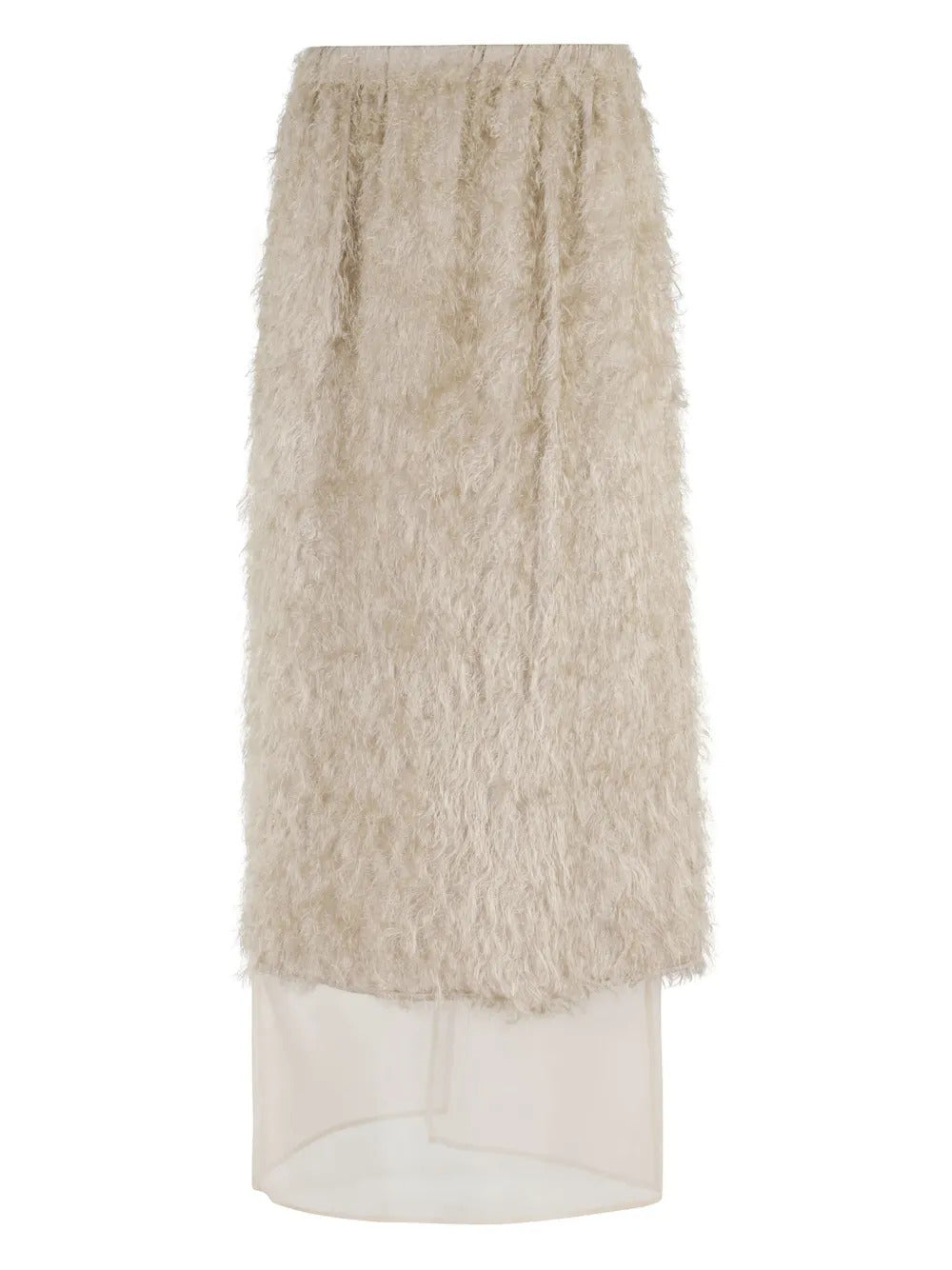 Alysi  fringed maxi skirt