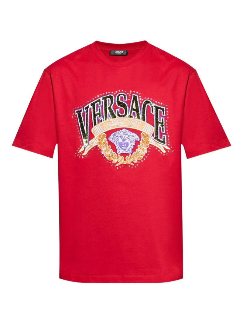 Versace  sequin-embellished crew-neck T-shirt