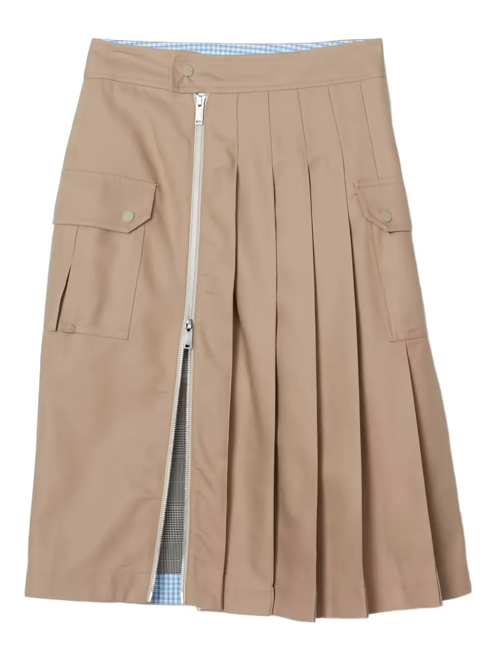 3.1 Phillip Lim  zip-pleated cotton midi skirt