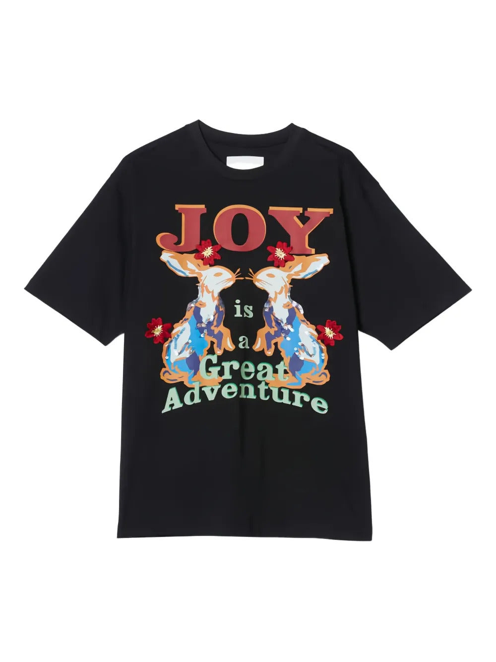 3.1 Phillip Lim  graphic-print floral-embroidery T-shirt
