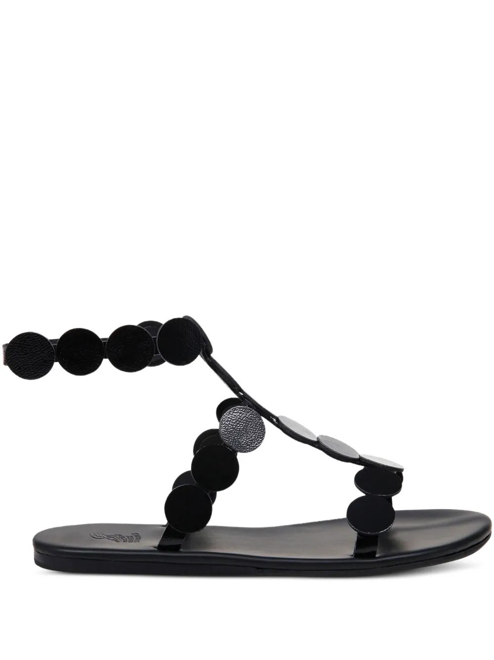 Ancient Greek Sandals  Triton circle-embellished flat sandals
