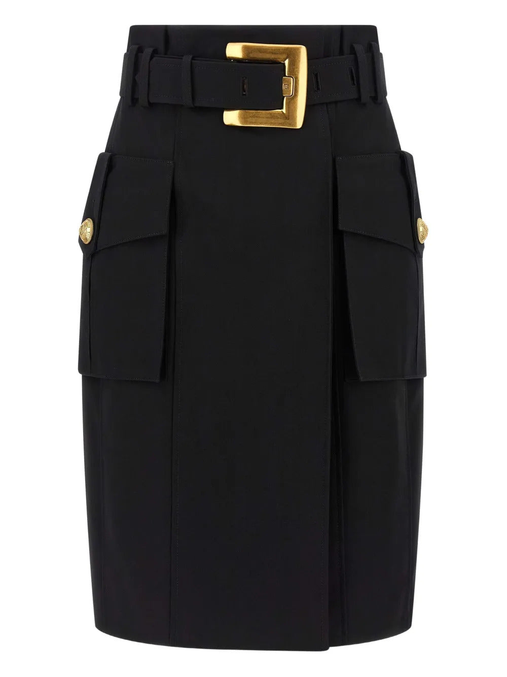 Balmain  belted cargo pencil skirt