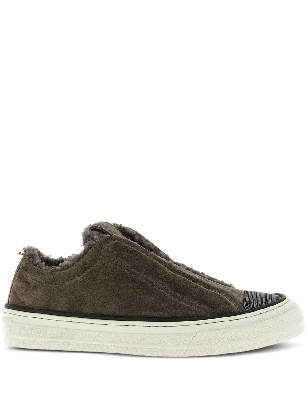 Brunello Cucinelli  shearling-trim sneakers