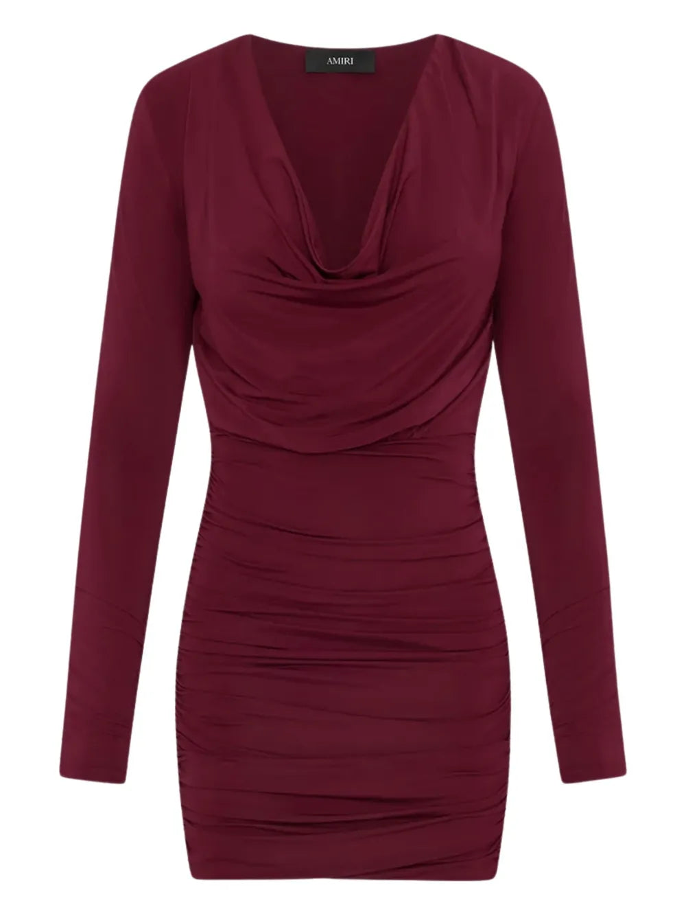 AMIRI  cowl-neck draped mini cocktail dress