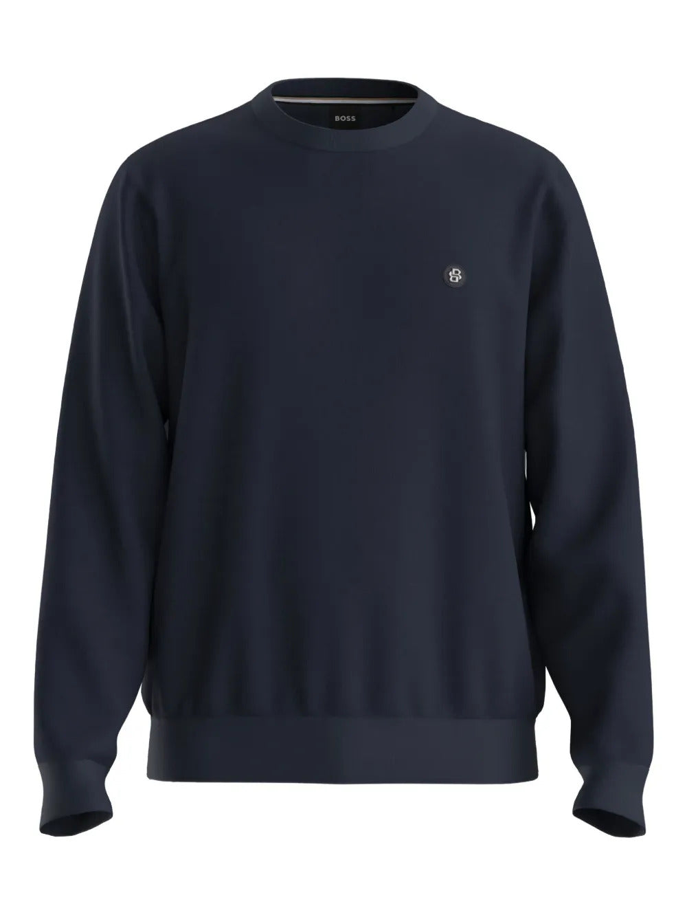 BOSS  logo-embroidered cotton sweater