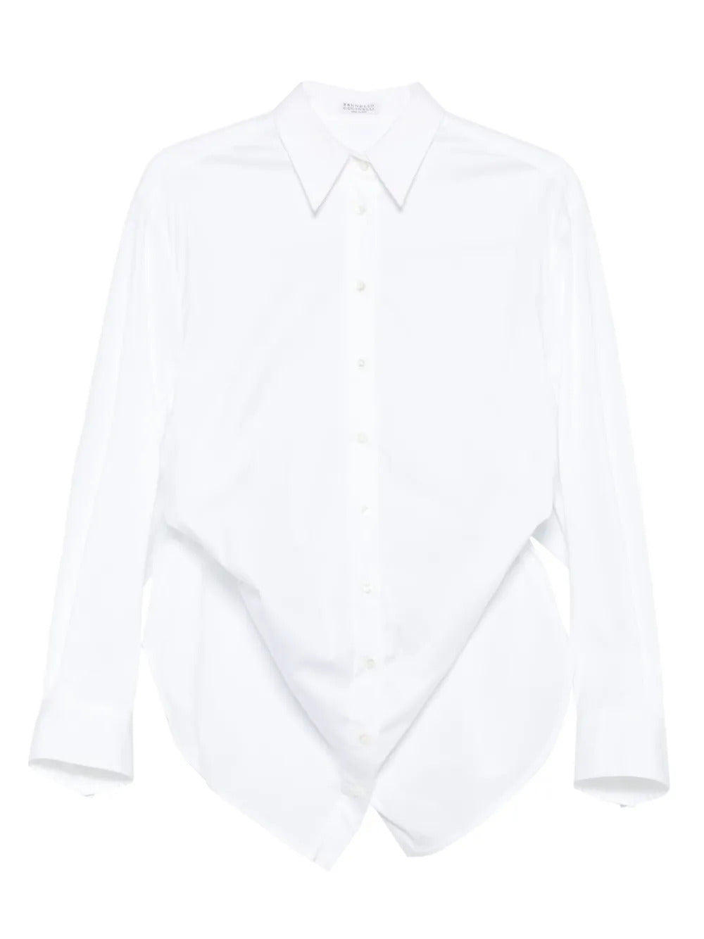 Brunello Cucinelli  button-up curved-hem shirt