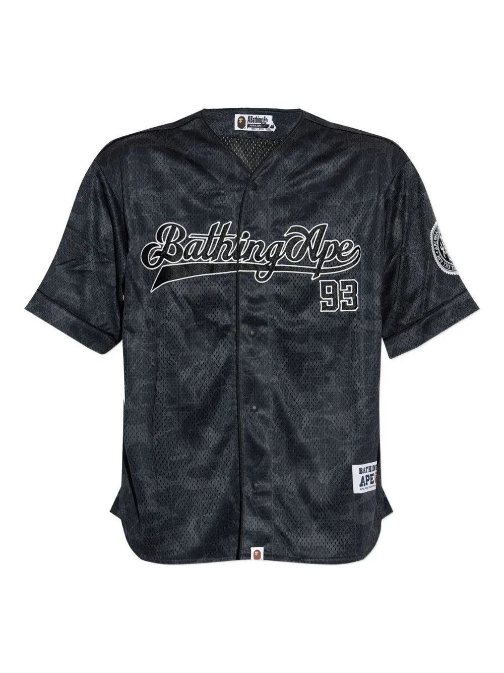 A BATHING APE®  Camo Stripe baseball shirt