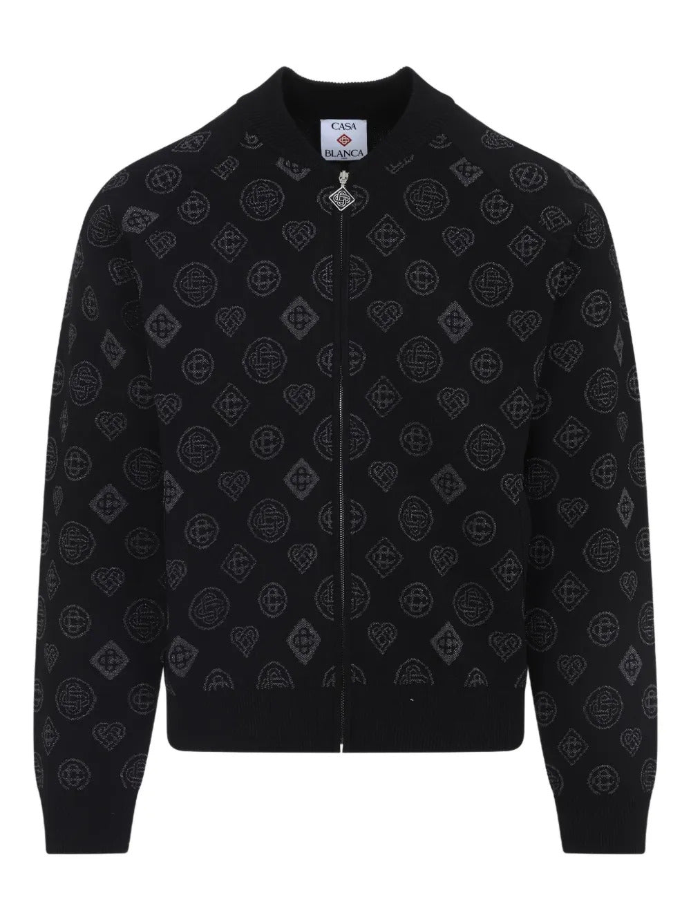 Casablanca  logo-pattern zip-up jacket