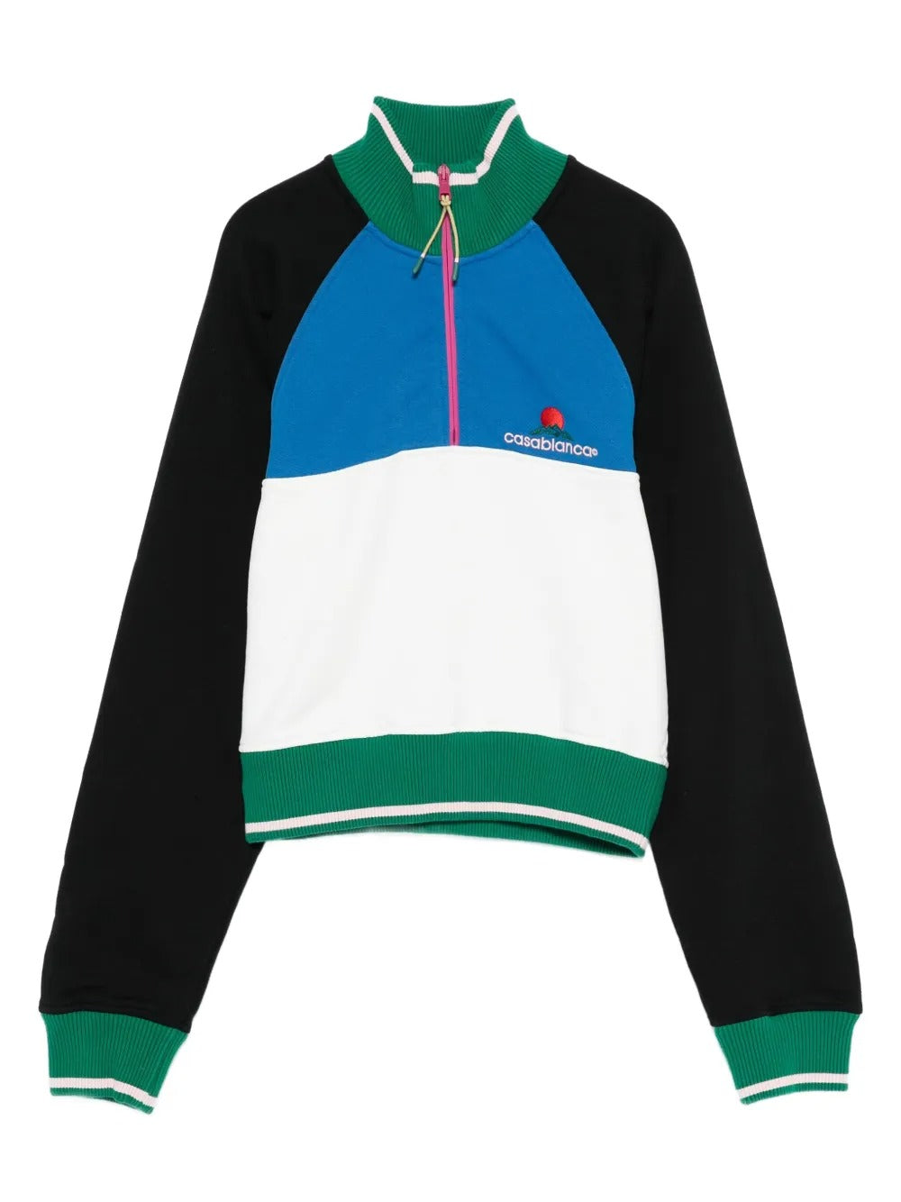 Casablanca  colour-block quarter-zip sweatshirt