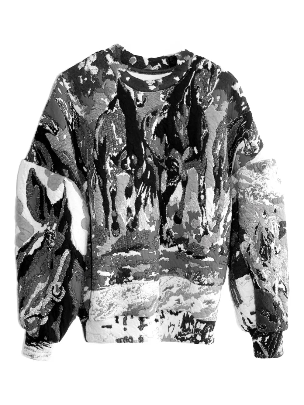 Anntian  greyscale jacquard sweatshirt