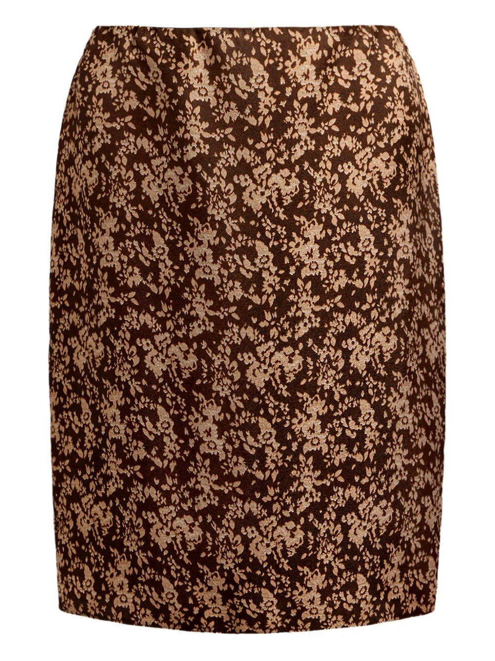 12 STOREEZ  floral-pattern silk midi skirt