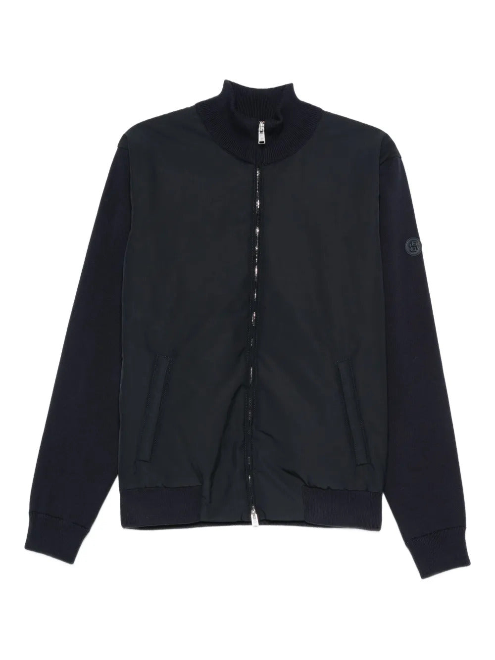 BOSS  zip-front cotton sweater