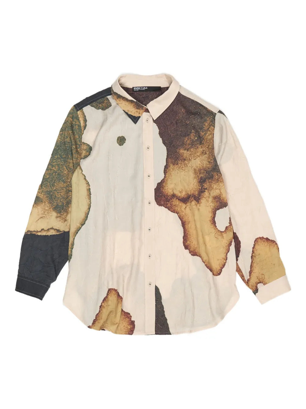 Bimba y Lola  abstract-print crinkled shirt