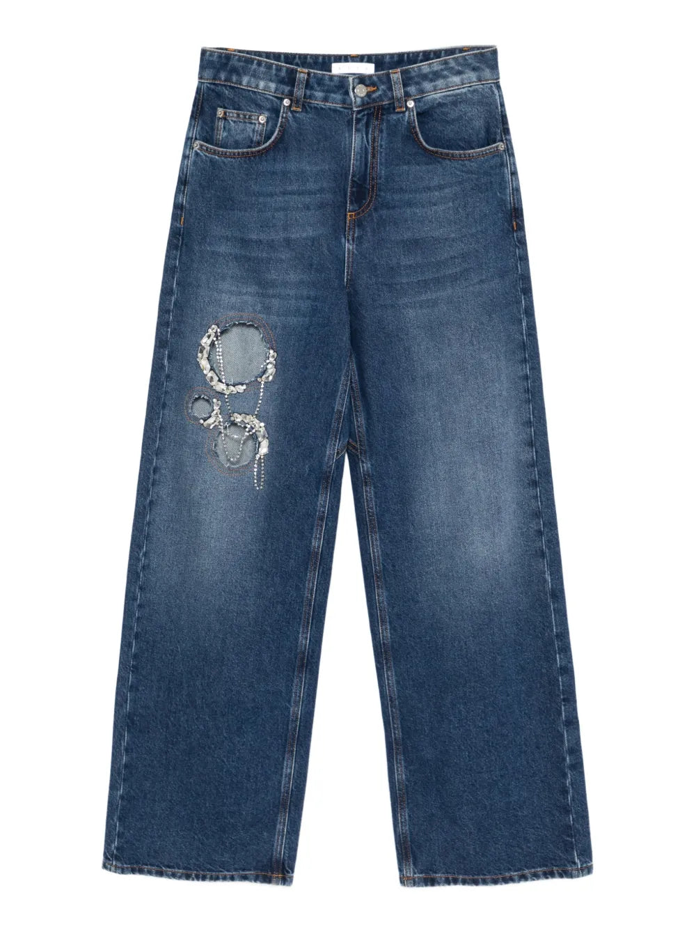 AREA  crystal-embellished jeans
