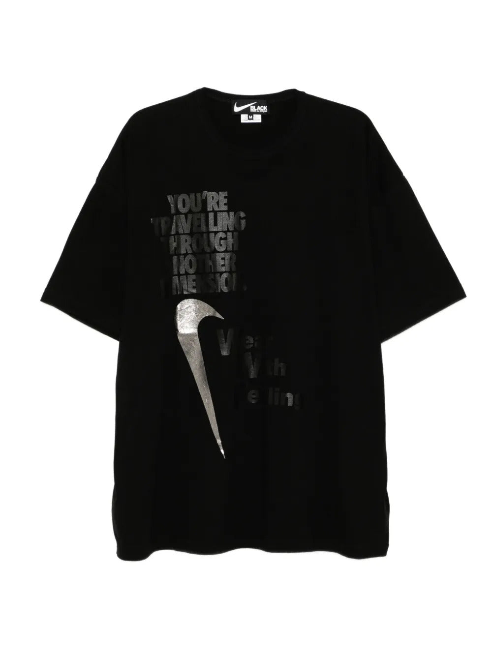 Black Comme Des Garçons  x Nike printed T-shirt