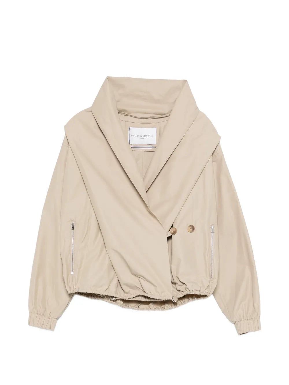 Brandon Maxwell  draped hood leisure jacket