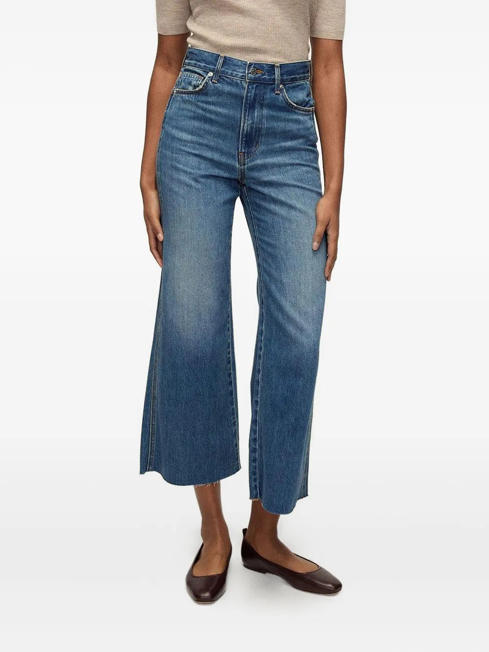 Veronica Beard  Taylor frayed-hem jeans