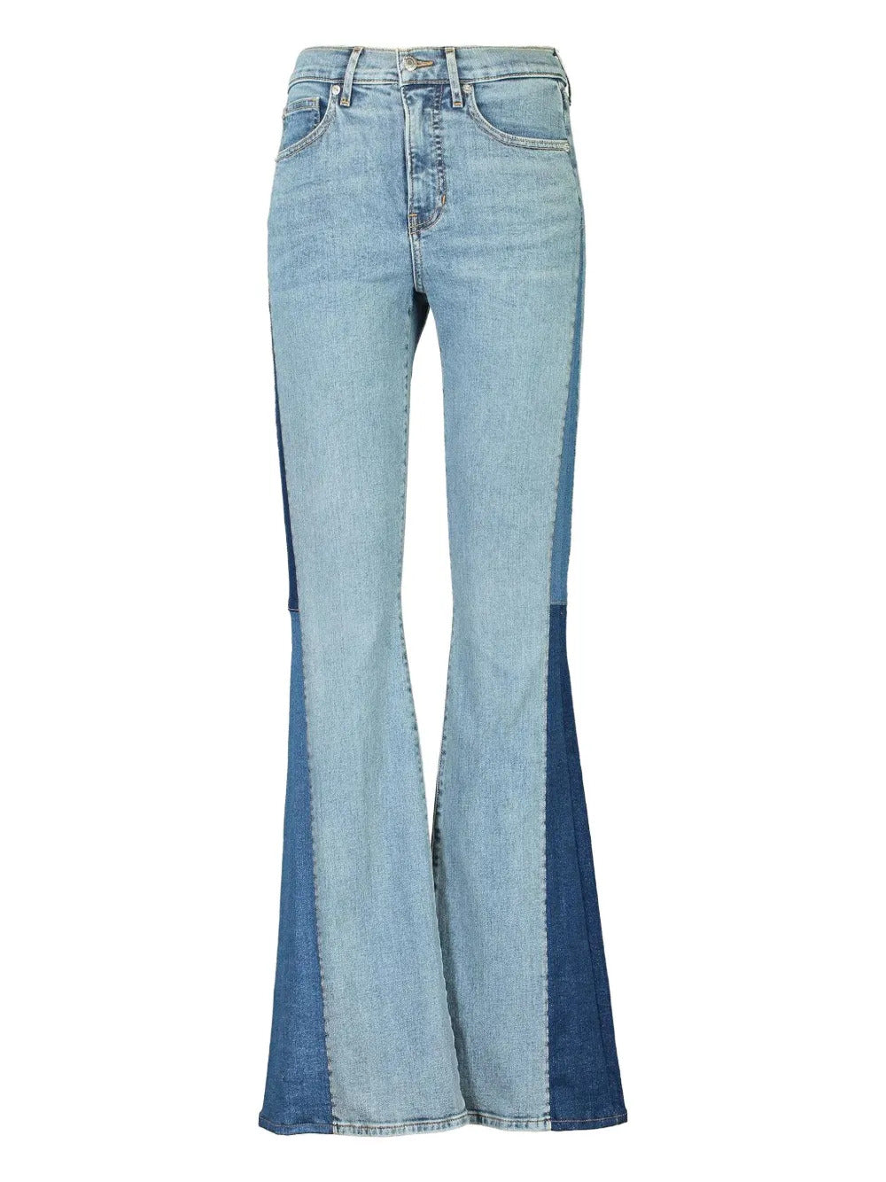 Veronica Beard  patchwork flared jeans