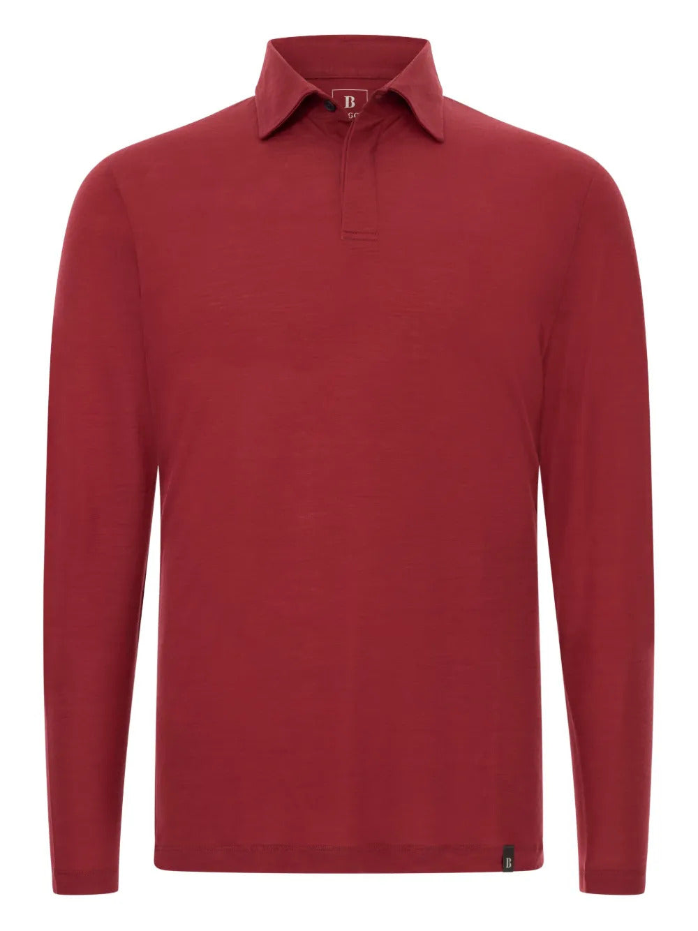Boggi Milano  long-sleeved wool-blend polo shirt