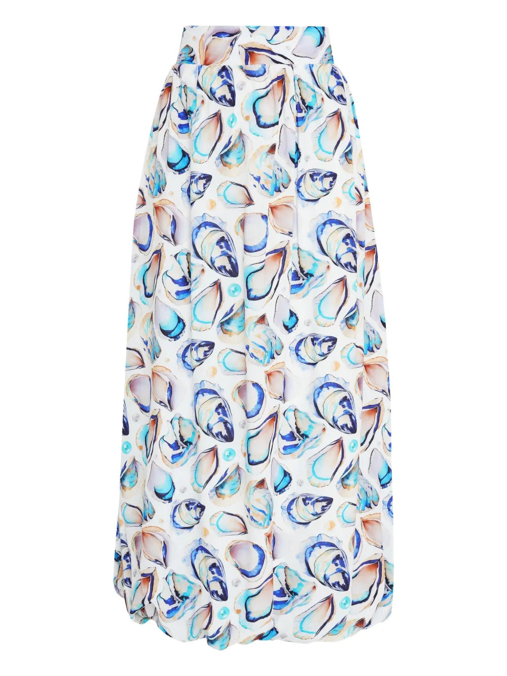 Brigitte  Zahra oyster-print skirt