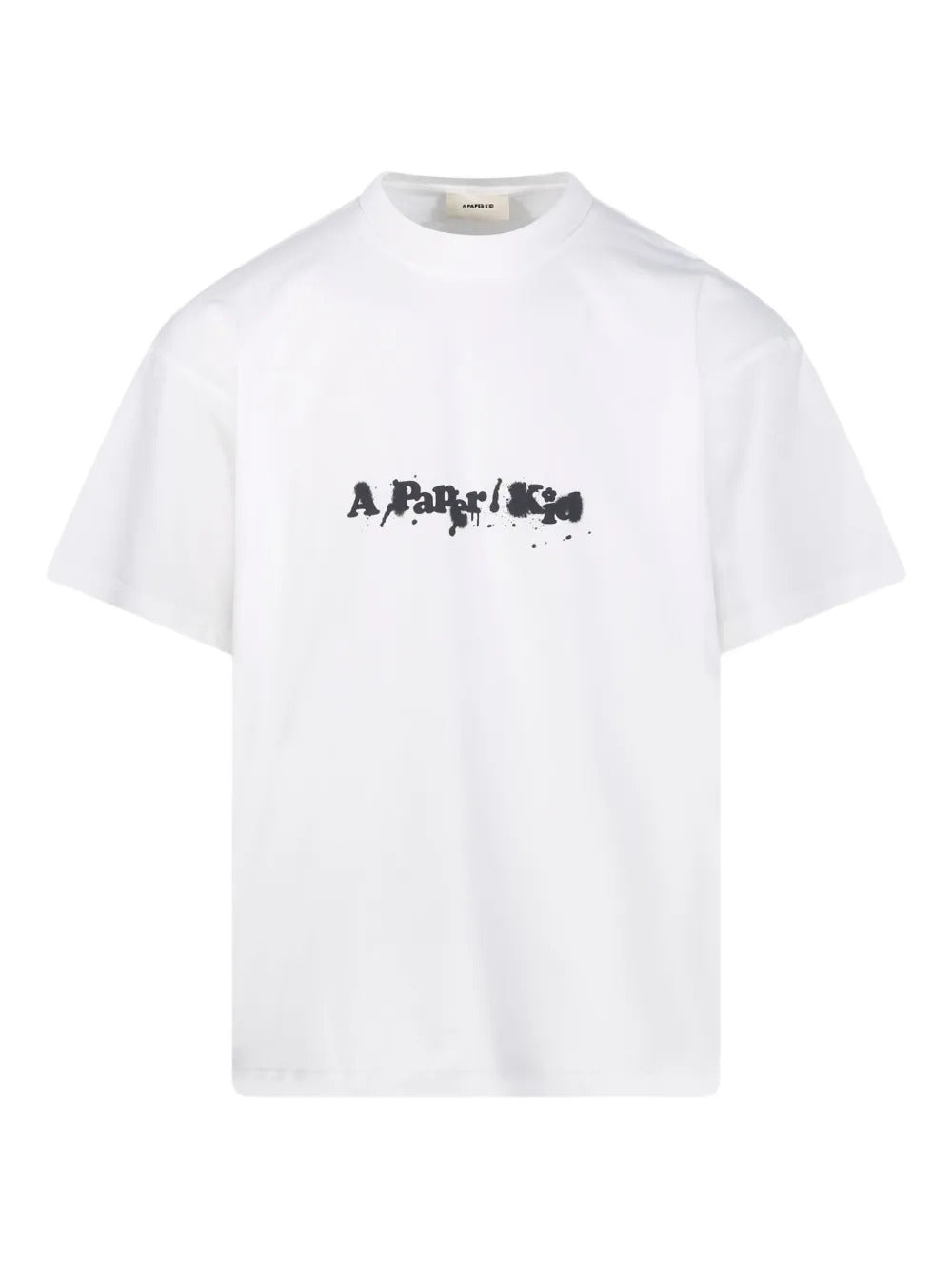 A Paper Kid  paint-splatter logo T-shirt